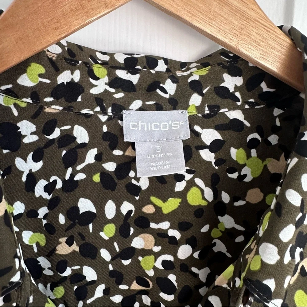 Chico's Women's Printed Maxi-Length Shirtdress EUC - Picture 4 of 6